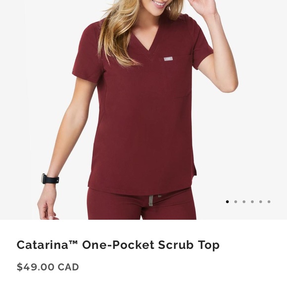 Figs XXS Maroon scrub set